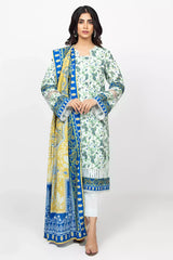 Off White Khaddar 3PC Unstitched Suit From Sohaye By Diners