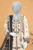 Cream 3PC Unstitched Embroidered Suit