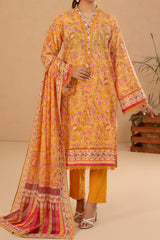 Yellow Printed 3PC Unstitched From Sohaye By Diners