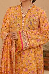 Yellow Printed 3PC Unstitched From Sohaye By Diners