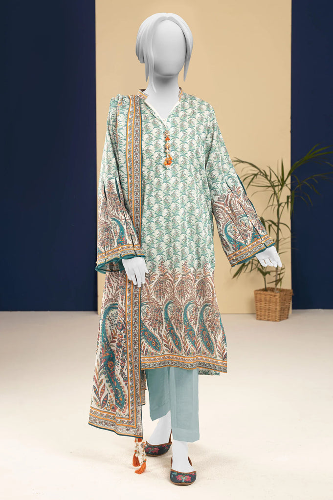 Lawn Green Printed 3PC Unstitched From Sohaye By Diners