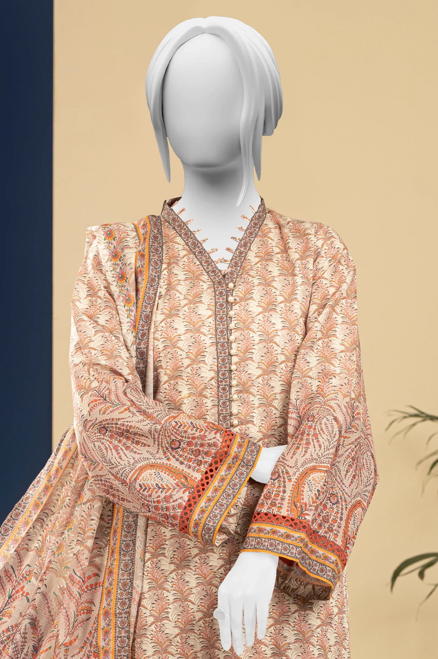 Lawn Grey Printed 3PC Unstitched From Sohaye By Diners