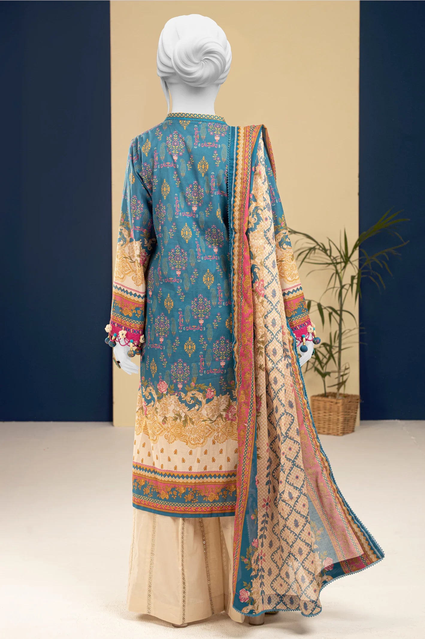 Lawn Blue Printed 3PC Unstitched From Sohaye By Diners