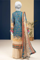 Lawn Blue Printed 3PC Unstitched From Sohaye By Diners