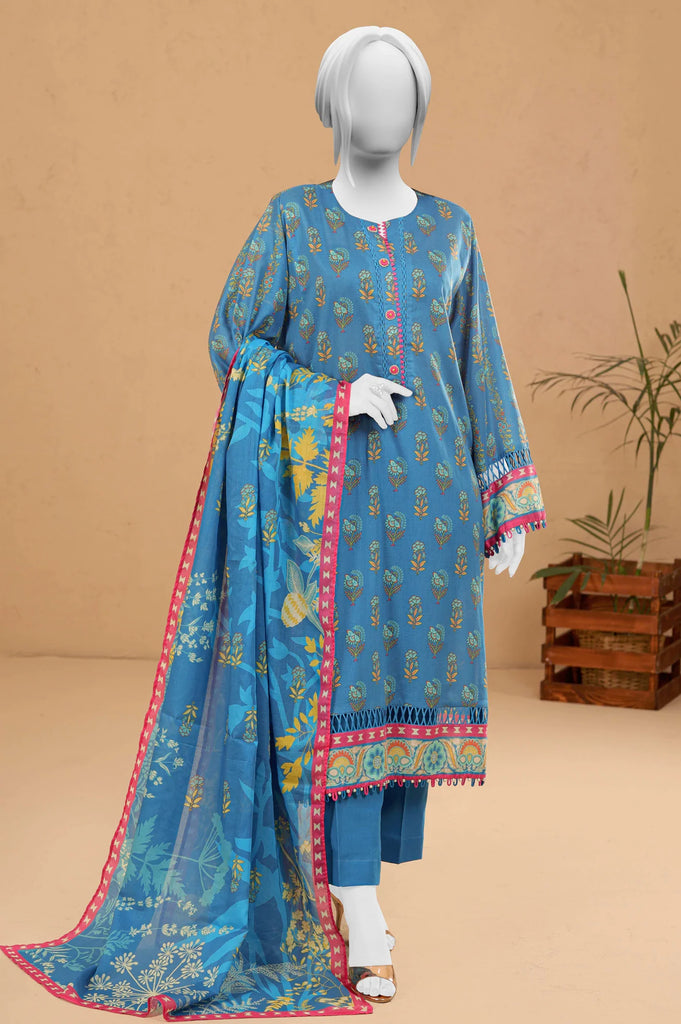 Ferozi 3PC Unstitched Printed Suit