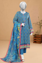 Ferozi 3PC Unstitched Printed Suit