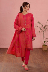 Pink Jacquard 3PC Unstitched