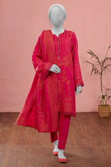 Pink Jacquard 3PC Unstitched