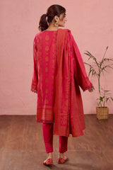 Pink Jacquard 3PC Unstitched