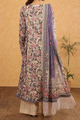 Beige Printed 3PC Unstitched