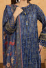 3PC Blue Printed Unstitched Suit