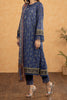 3PC Printed Unstitched Blue Suit