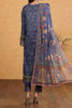 Women Blue 3PC Printed Unstitched Suit