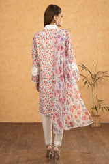 White Shiffli Printed 3PC Unstitched From Sohaye By Diners