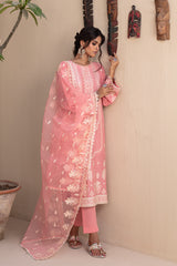 Peach Embroidered 3PC Unstitched