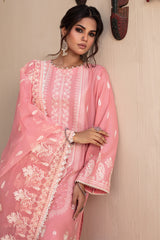 Peach Embroidered 3PC Unstitched