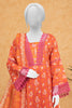 Orange Printed 3PC Unstitched