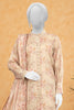 Beige Printed 3PC Unstitched Suit