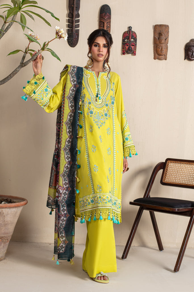 Light Green Embroidered 3PC Unstitched
