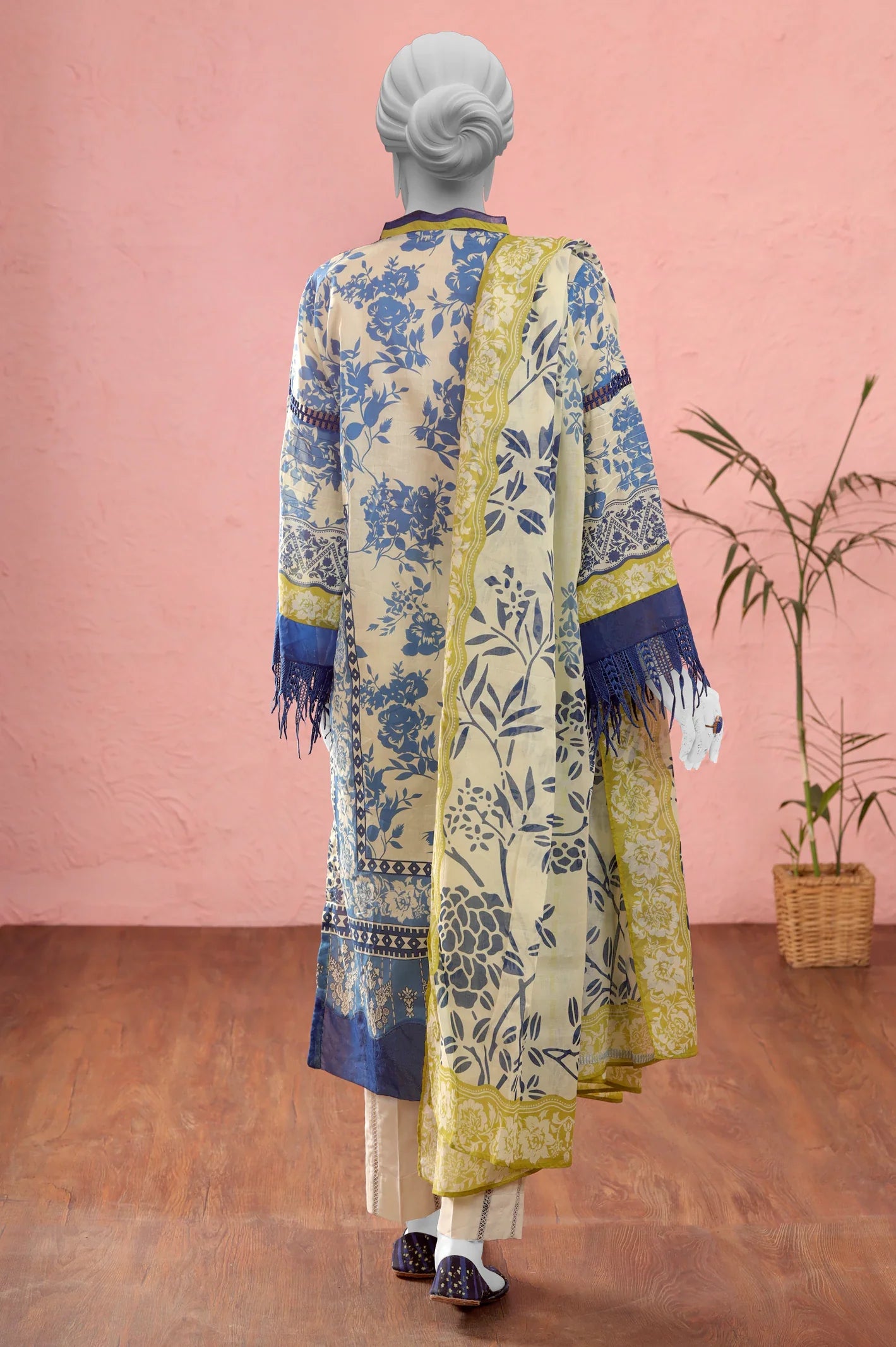 Blue Printed 3PC Unstitched From Sohaye By Diners