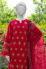 Red Embroidered 3PC Unstitched