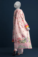 Light Pink Printed 3PC Unstitched From Sohaye By Diners