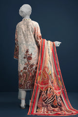 Grey Printed 3PC Unstitched From Sohaye By Diners