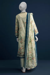 Light Beige Printed 3PC Unstitched