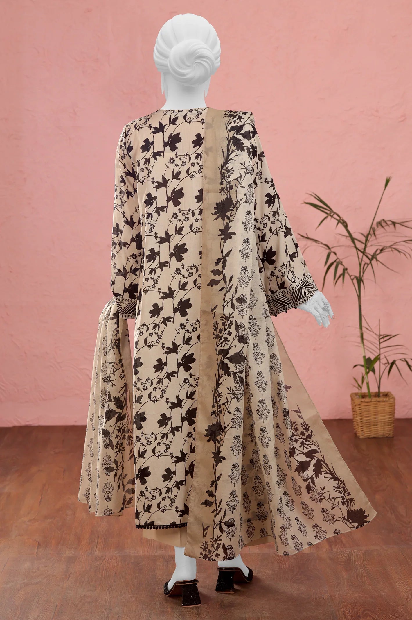 Black & White Printed 3PC Unstitched From Sohaye By Diners