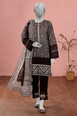 Black & White Printed 3PC Unstitched From Sohaye By Diners