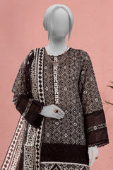 Black & White Printed 3PC Unstitched From Sohaye By Diners