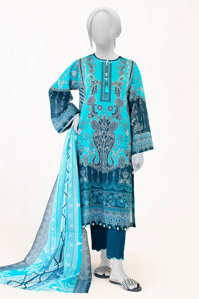 Ferozi Printed 3PC Unstitched Lawn Suit For Women From Sohaye By Diners