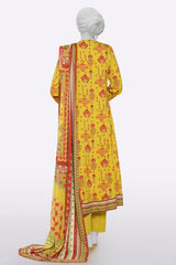 Mustard Printed Unstitched 3PC