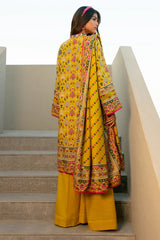 Mustard Printed 3PC Unstitched