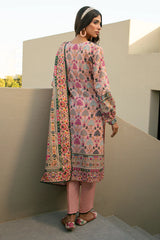 Peach Printed 3PC Unstitched