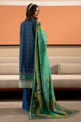 Blue Printed 3PC Unstitched