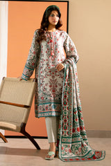 Grey Printed 3PC Unstitched