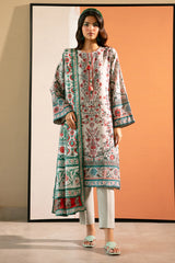 Grey Printed 3PC Unstitched