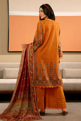 Rust Printed 3PC Unstitched