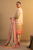Peach Printed Unstitched 3PC