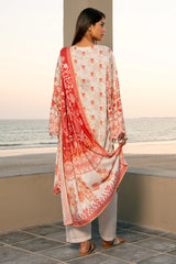 Cream Printed 3PC Unstitched