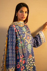 Blue Embroidered 3PC Unstitched