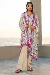 Beige Embroidered 3PC Unstitched