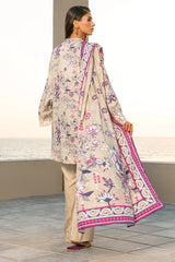 Beige Embroidered 3PC Unstitched