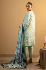 Aqua Embroidered 3PC Unstitched