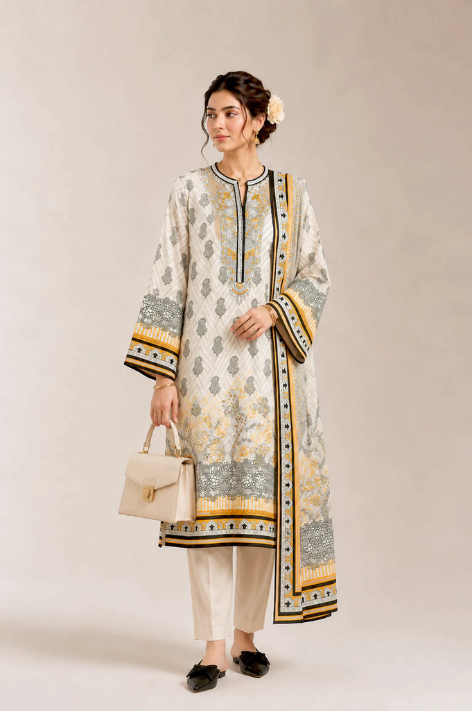 Printed Unstitched 3PC