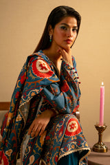 Blue Printed 3PC Unstitched