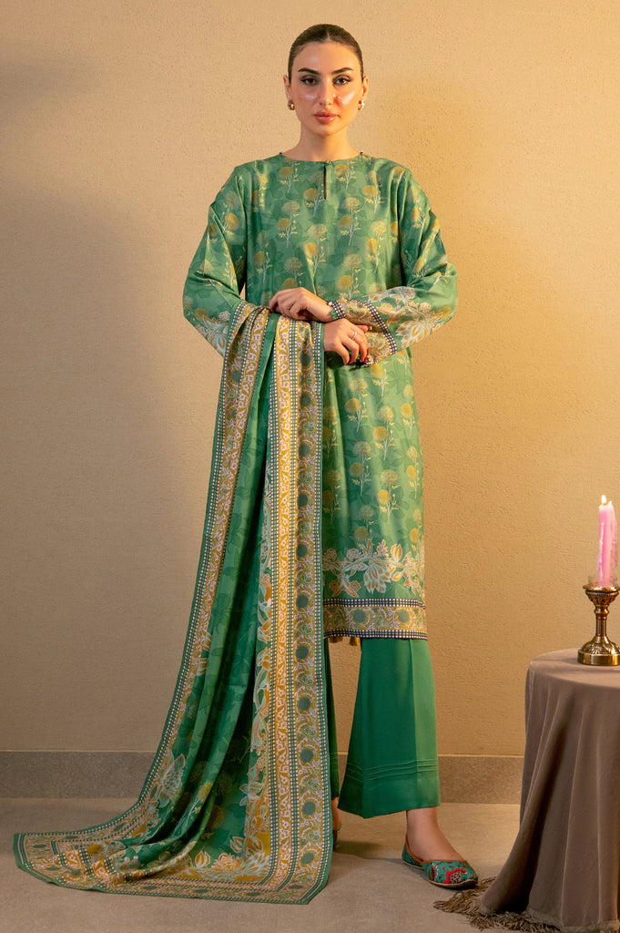 Green Printed 3PC Unstitched