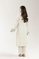 Embroidered Khaddar-Cream Unstitched 2PC