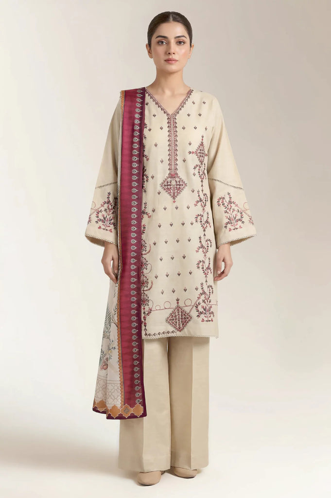 Embroidered Khaddar Unstitched 3PC